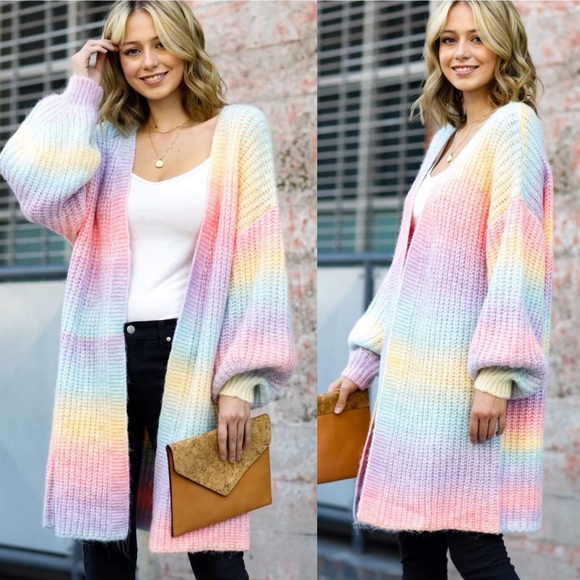 Sweaters - Sunday Funday Striped Cardigan